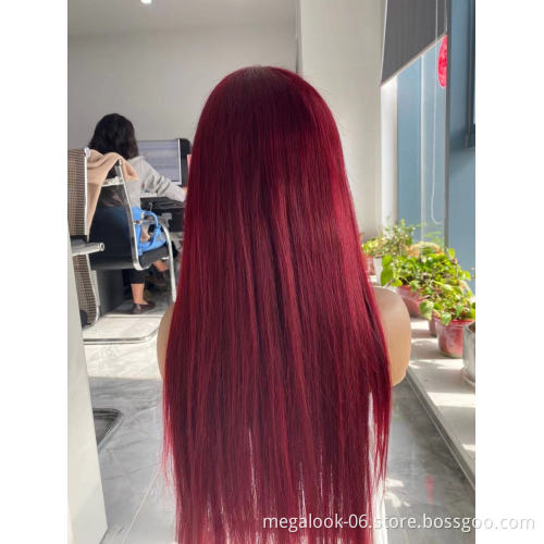 1B30 Brown Colored Straight Transparent Lace Front Wig Human Hair Wigs Brazilian Lace Frontal Wigs For Women